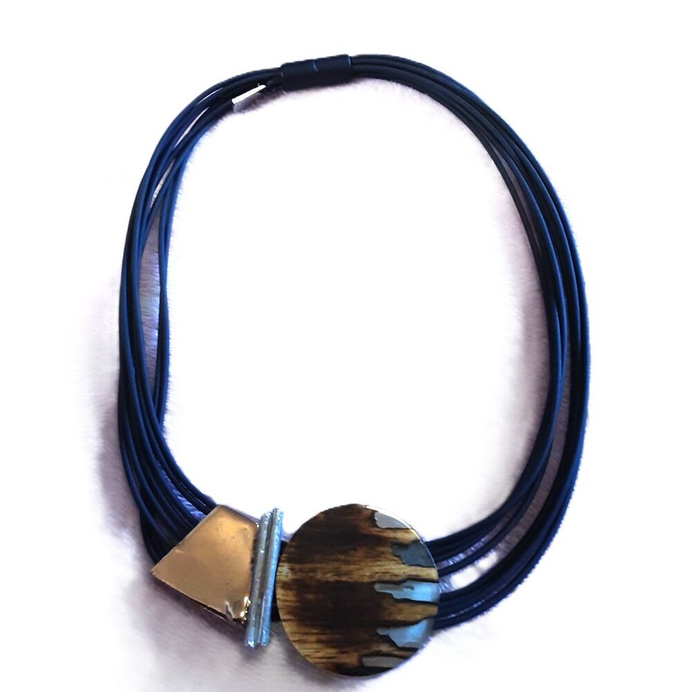 ANNE-MARIE CHAGNON COLLIER Necklace Handmade Designer Lucite Modernist